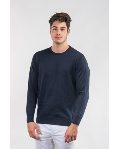 Jersei màniga llarga blau marí Coll Rodó | Comprar STJOR | Moda ètica