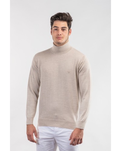 Jersei coll alt beix home | Botiga de moda sostenible | STJOR