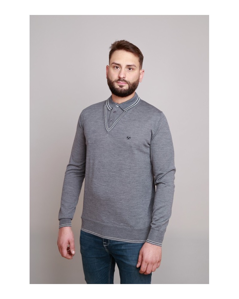 Jersei home estil schoolboy gris | Òscar Dalmau | STJOR