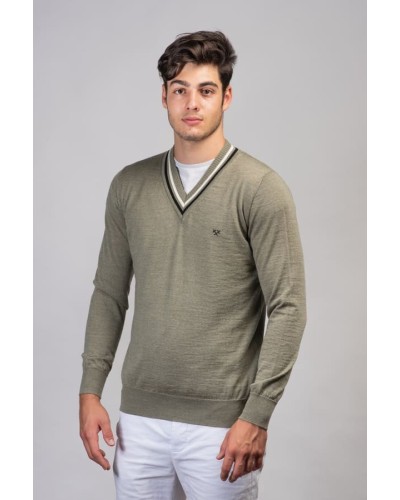 Jersei de pic per a home de color verd | STJOR | Moda sostenible