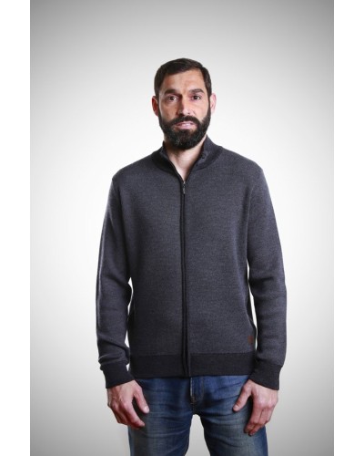 Jaqueta punt home cremallera gris | Marca Roba Home feta a Catalunya | STJOR