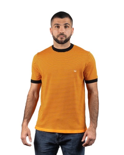 Samarreta ratlles per a home taronja | Moda sostenible | STJOR