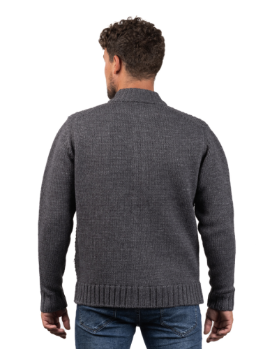 Jaqueta de punt per a home gris | STJOR, moda ètica feta a Catalunya