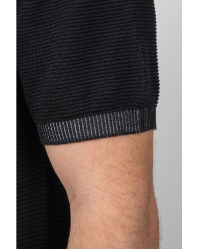 Camiseta Microstripe ST3673 Negra Home | STJOR