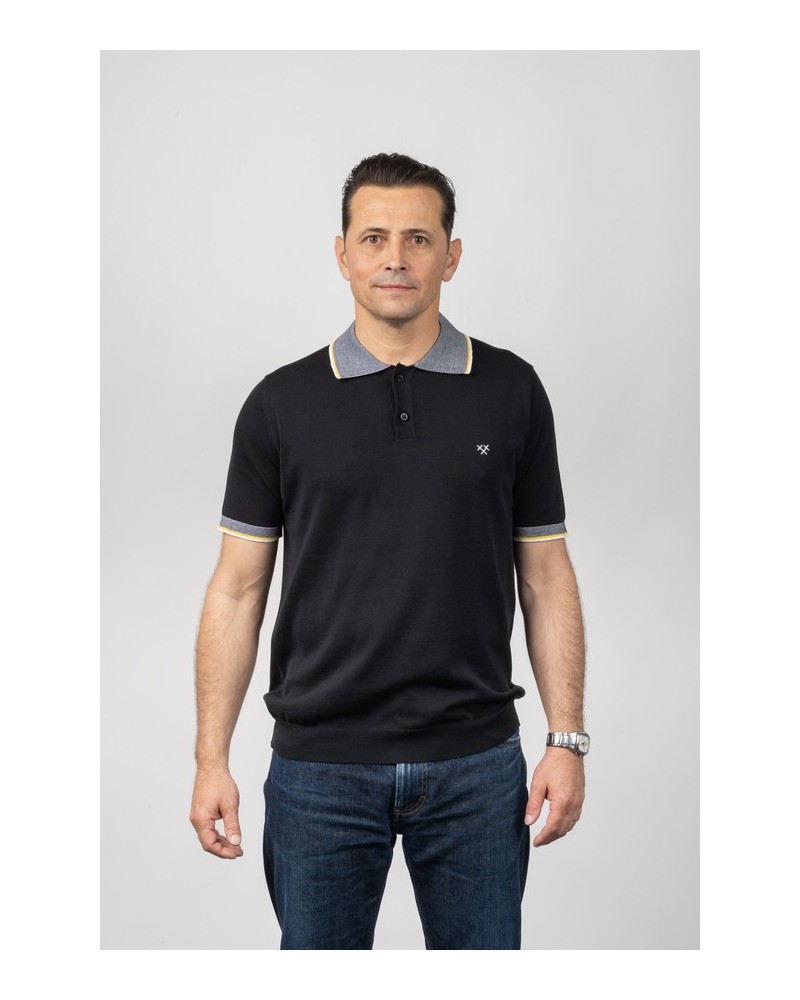 Polo Negre Home ST3674 STJOR - Moda Sostenible