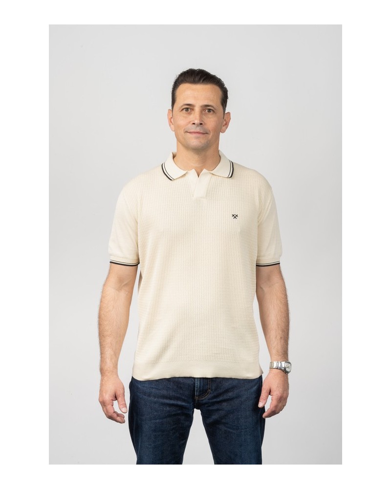 Polo Varied Knit Beix Home - Custom Fit | STJOR