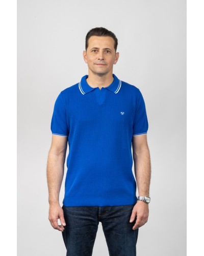 Polo Varied Knit Blau Home - Custom Fit | STJOR