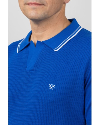 Polo Varied Knit Blau Home - Custom Fit | STJOR