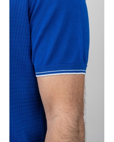 Polo Varied Knit Blau Home - Custom Fit | STJOR