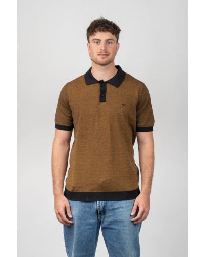 Polo cotó home Thousand Stripes Taronja - Custom Fit | STJOR