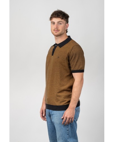 Polo cotó home Thousand Stripes Taronja - Custom Fit | STJOR