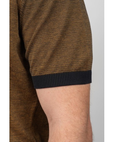 Polo cotó home Thousand Stripes Taronja - Custom Fit | STJOR