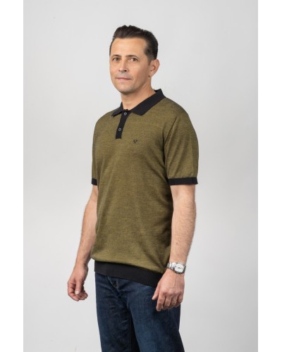 Polo cotó home Thousand Stripes Groc - Custom Fit | STJOR