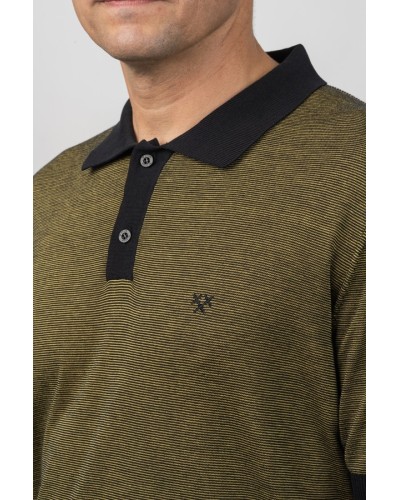 Polo cotó home Thousand Stripes Groc - Custom Fit | STJOR