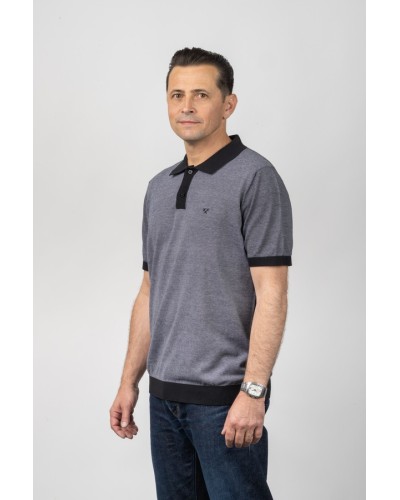 Polo Thousand Stripes Gris Home - Moda Ètica | STJOR