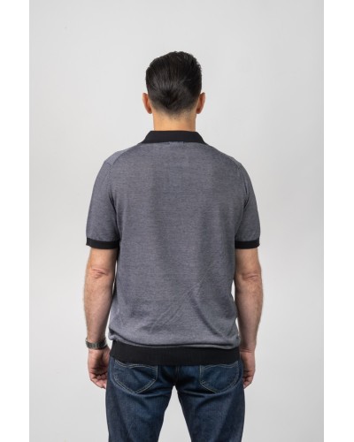 Polo Thousand Stripes Gris Home - Moda Ètica | STJOR