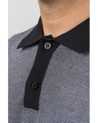 Polo Thousand Stripes Gris Home - Moda Ètica | STJOR