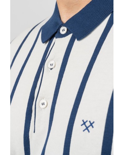 Polo Home Retro Vision Blau Marí - Òscar Dalmau | STJOR