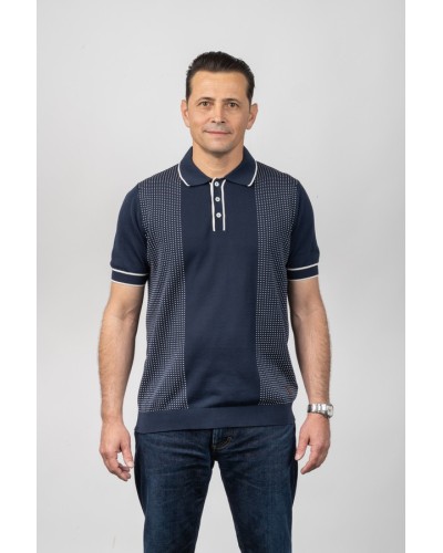 Polo de punt per a home Riverside Blau Marí - Òscar Dalmau | STJOR