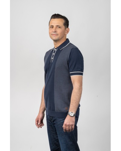 Polo de punt per a home Riverside Blau Marí - Òscar Dalmau | STJOR