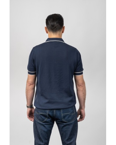 Polo de punt per a home Riverside Blau Marí - Òscar Dalmau | STJOR
