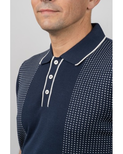 Polo de punt per a home Riverside Blau Marí - Òscar Dalmau | STJOR