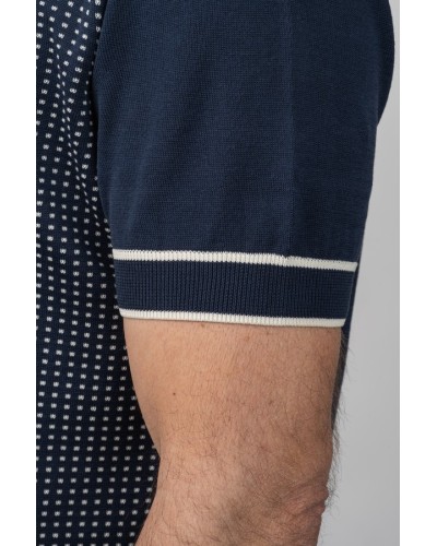 Polo de punt per a home Riverside Blau Marí - Òscar Dalmau | STJOR