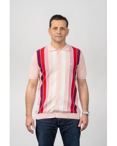 Camisa Rhythm Stripes Rosa Home - Col·lecció Òscar Dalmau | STJOR