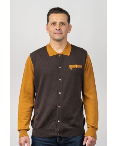 Camisa de Punt Coll Polo Home Marró - Marca Roba Home STJOR