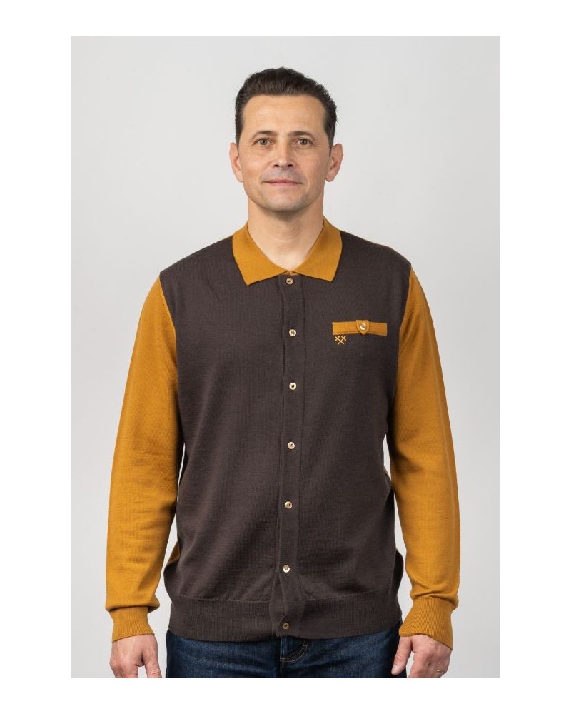 Camisa de Punt Coll Polo Home Marró - Marca Roba Home STJOR
