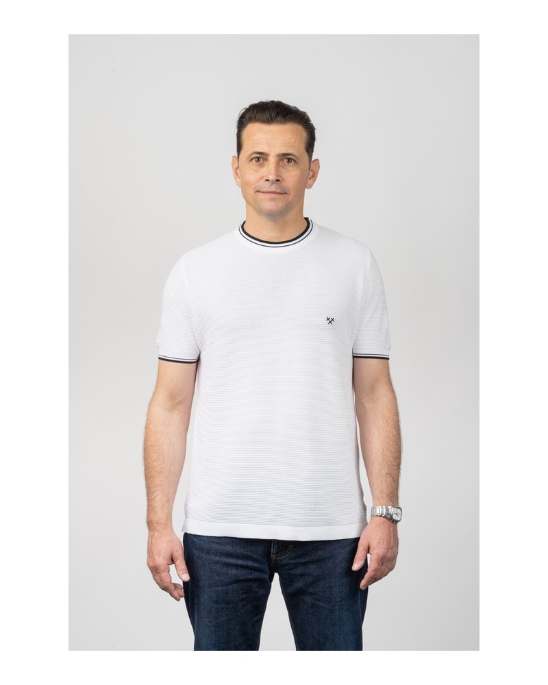 Samarreta blanca de punt per a home | STJOR