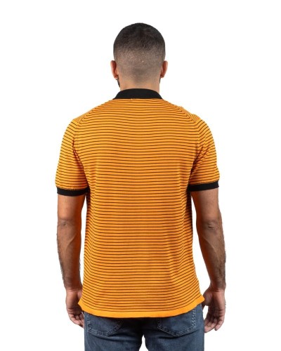 Polo taronja de ratlles STJOR | Cooperativa tèxtil | Moda ètica