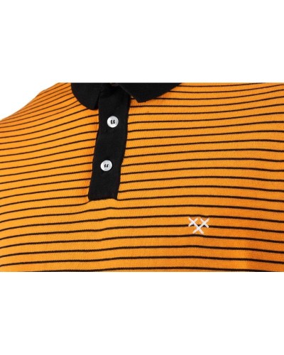 Polo taronja de ratlles STJOR | Cooperativa tèxtil | Moda ètica