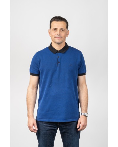 Polo blau marí de punt STJOR | Roba ètica | Botiga de moda sostenible