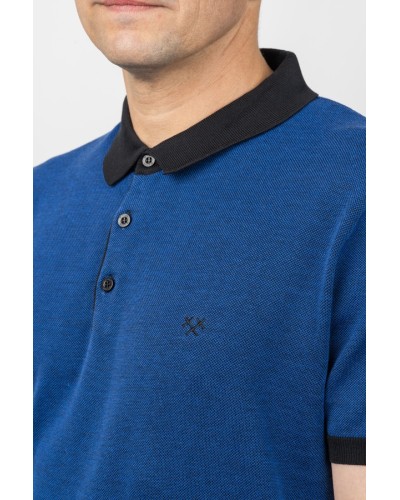 Polo blau marí de punt STJOR | Roba ètica | Botiga de moda sostenible