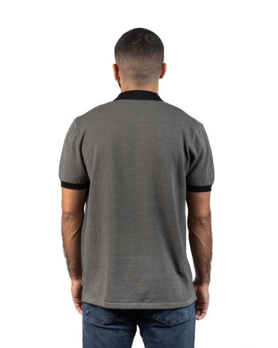 Polo Gris Detalle Negro STJOR | Ropa ética