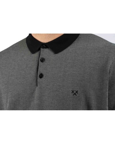 Polo Gris Detalle Negro STJOR | Ropa ética