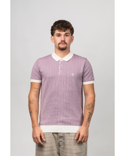 Polo Pinstripe Malva | STJOR 1969 | Marca de Roba Catalana