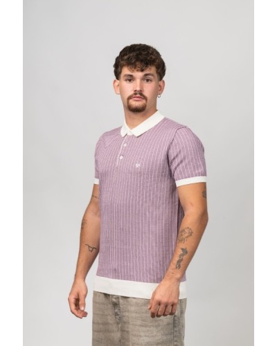Polo Pinstripe Malva | STJOR 1969 | Marca de Roba Catalana