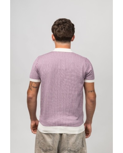 Polo Pinstripe Malva | STJOR 1969 | Marca de Roba Catalana