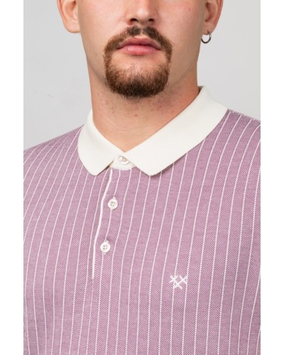 Polo Pinstripe Malva | STJOR 1969 | Marca de Roba Catalana