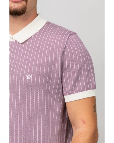 Polo Pinstripe Malva | STJOR 1969 | Marca de Roba Catalana