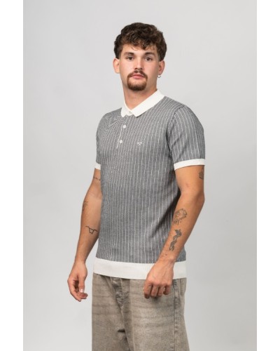 Polo Pinstripe Antracita | STJOR 1969 | Comprar Polo Barat