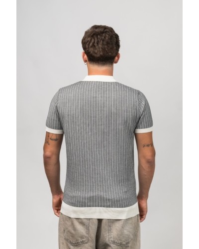 Polo Pinstripe Antracita | STJOR 1969 | Comprar Polo Barat