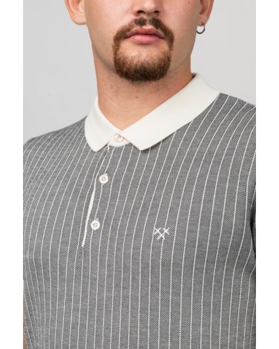 Polo Pinstripe Antracita | STJOR 1969 | Comprar Polo Barat