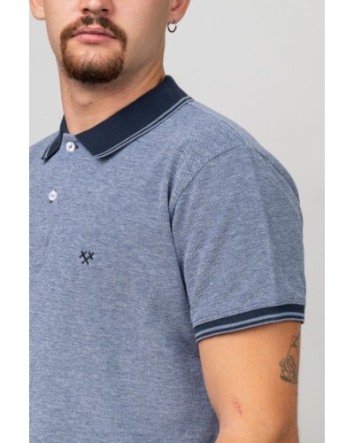 Polo Micro-Texture Blau Marí | STJOR 1969 | Botigues STJOR