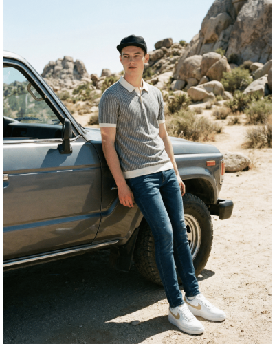 Polo Pinstripe Antracita | STJOR 1969 | Comprar Polo Barat