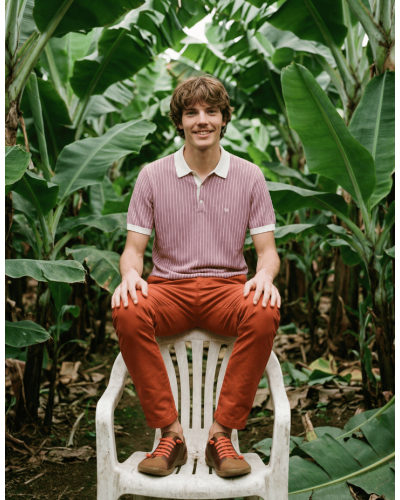 Polo Pinstripe Malva | STJOR 1969 | Marca de Roba Catalana